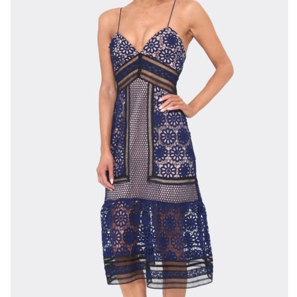 Self Portrait Lace Midi Dress